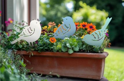 Pulverbeschichtete Rankgitter in Honig, Loop und Retro Designs (Foto: Max Knobloch Nachf. GmbH)